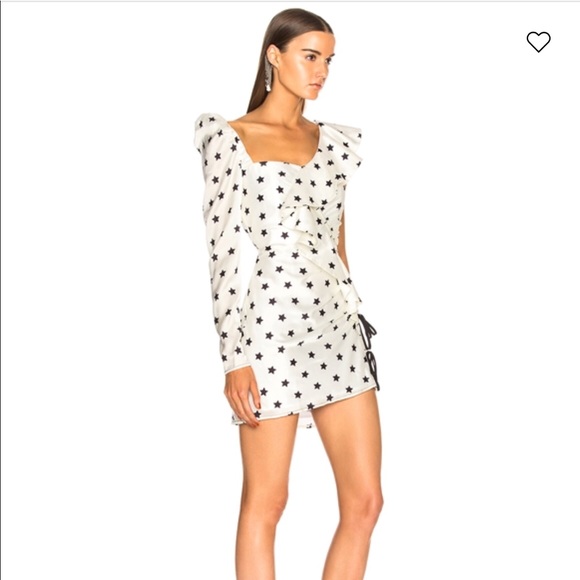 SELF-PORTRAIT Star print asymmetrical dress - Picture 2 of 6